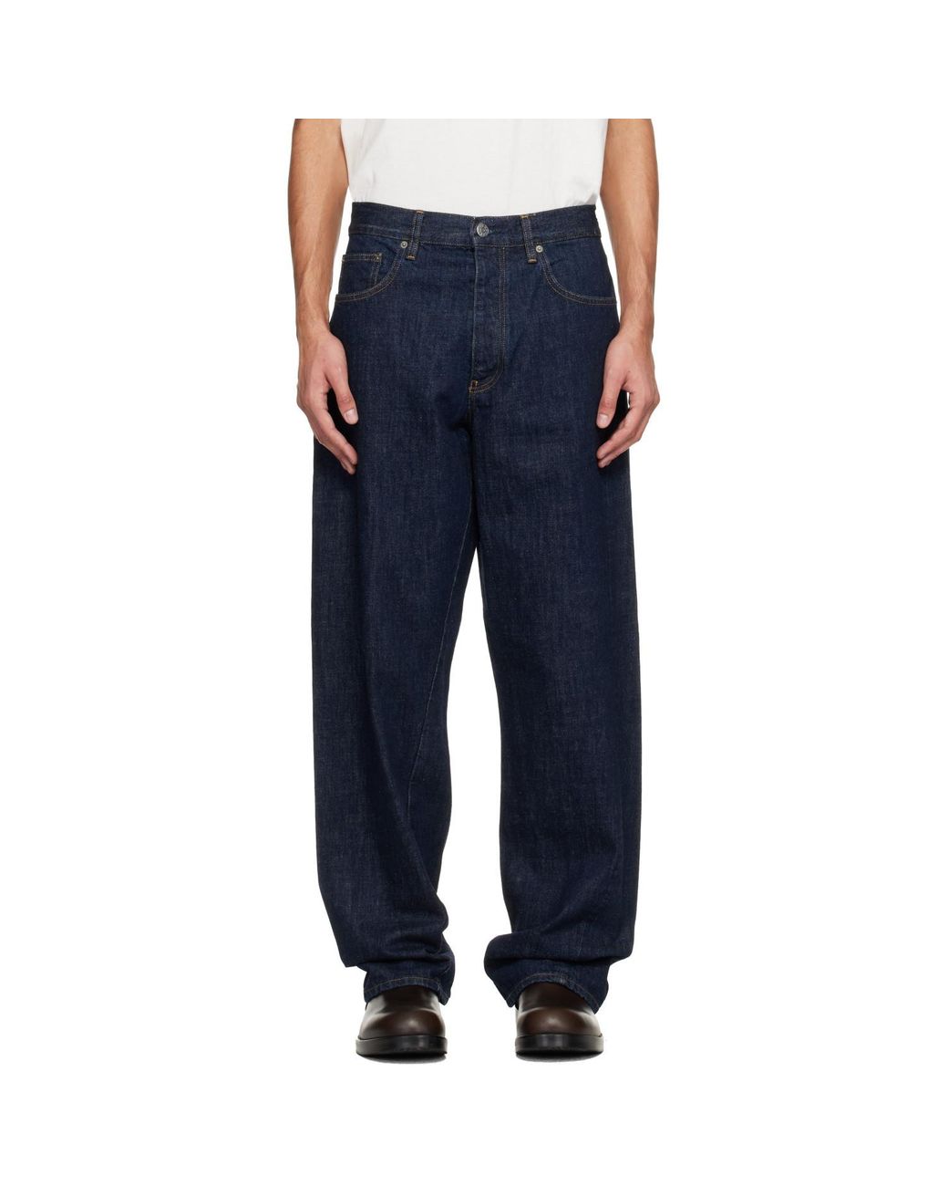sunflower Blue Wide Twist Jeans for men