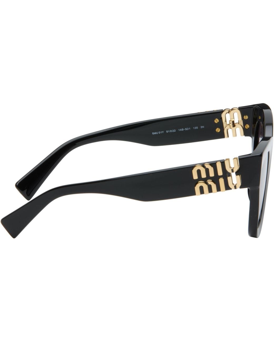 Miu Miu Black Cat-Eye Gradient Sunglasses