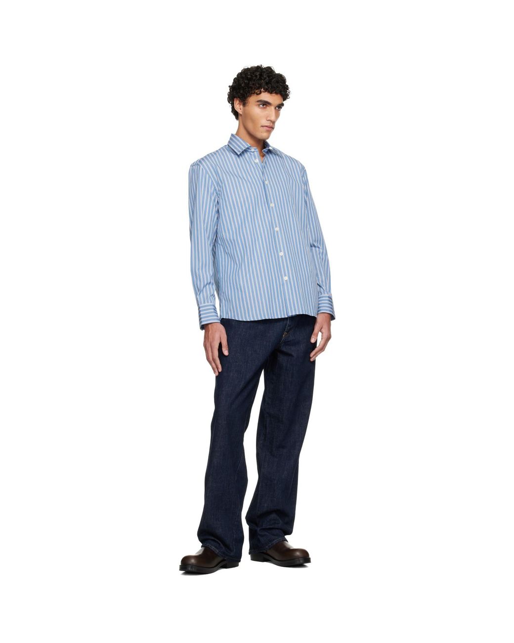 sunflower Blue Wide Twist Jeans for men