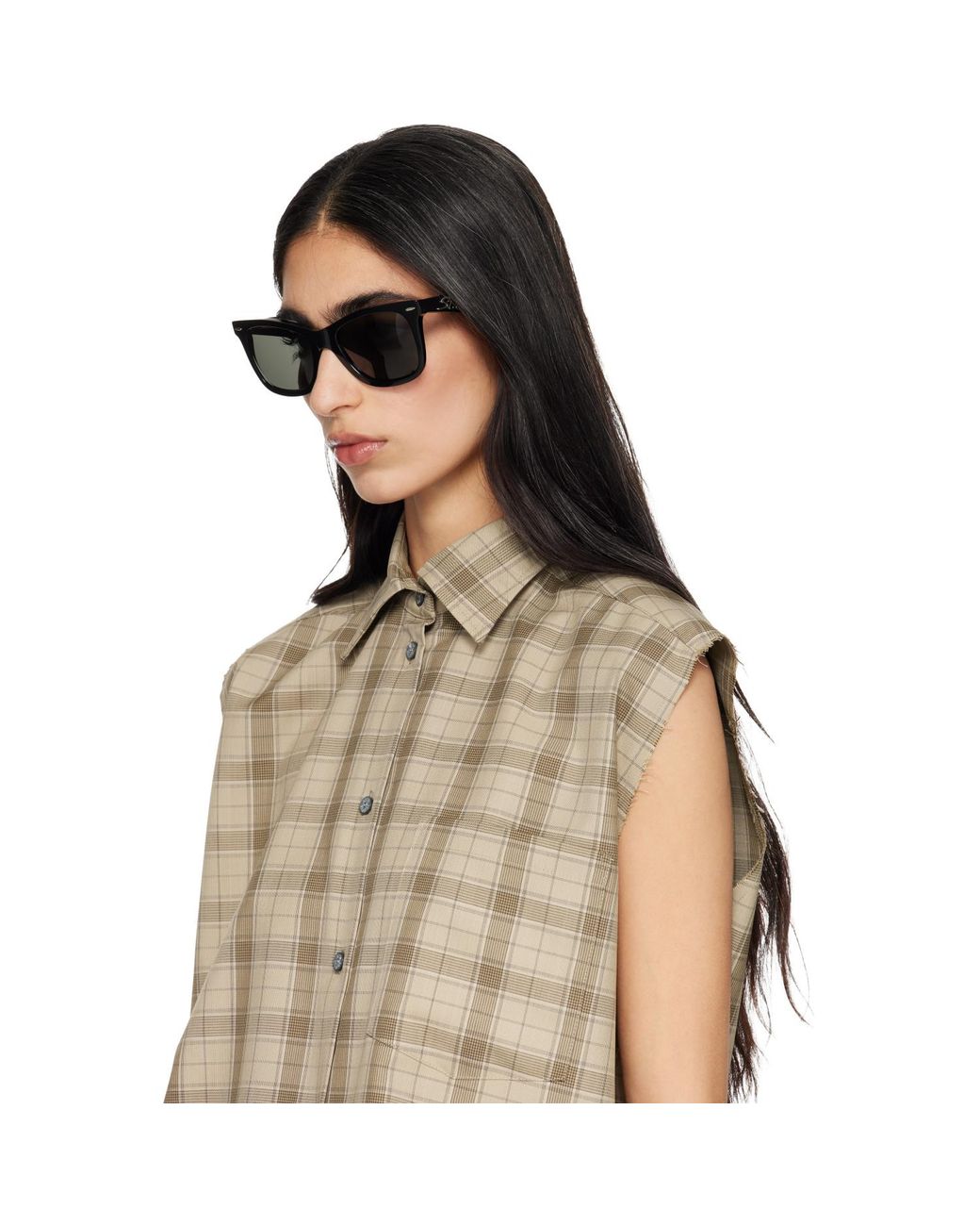Acne Gray Square-Frame Sunglasses