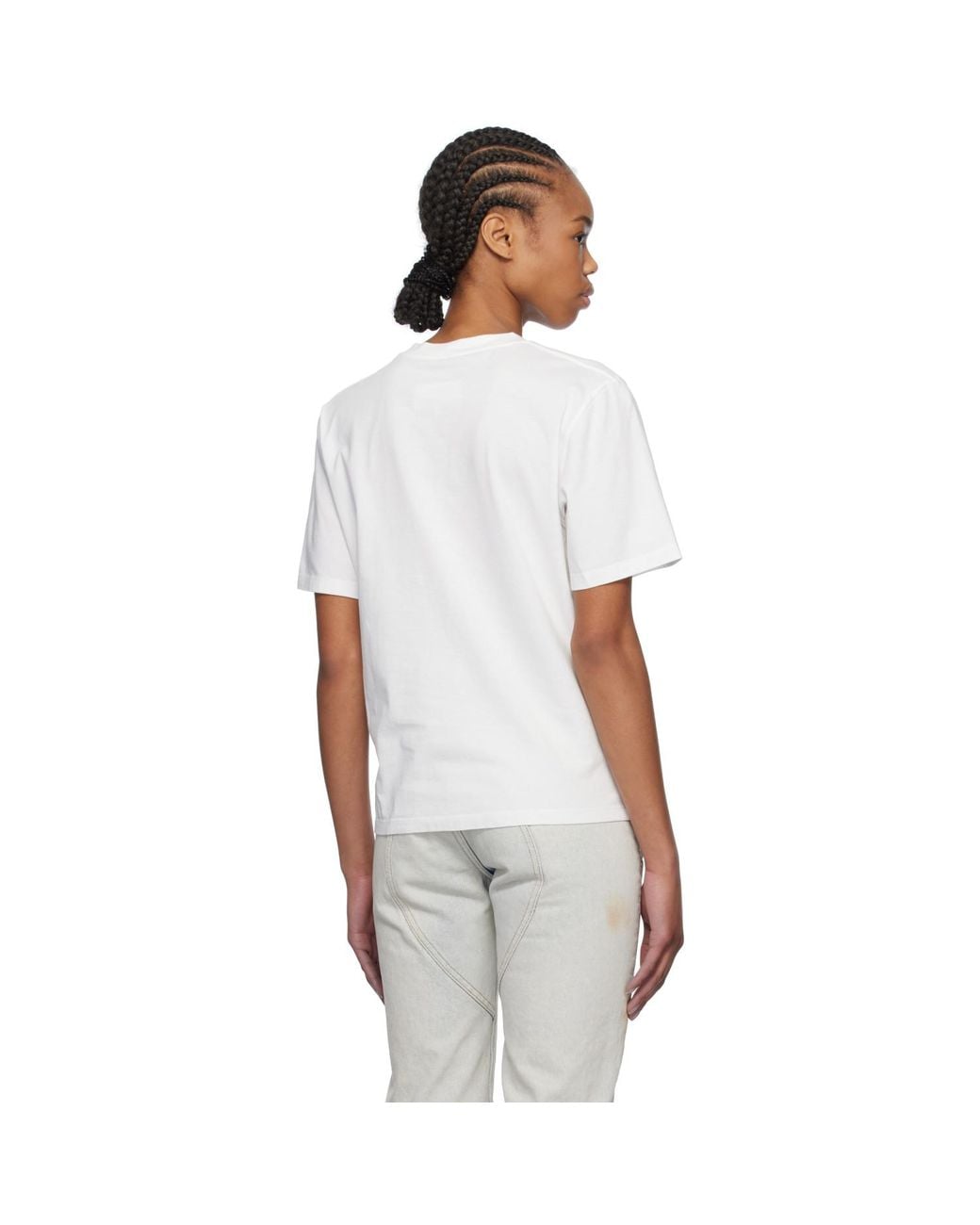 MM6 by Maison Margiela White Taped Logo T-Shirt