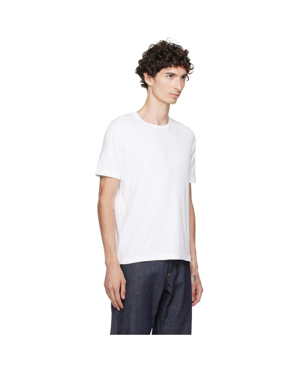 A.P.C. White Jacob T-Shirt for men
