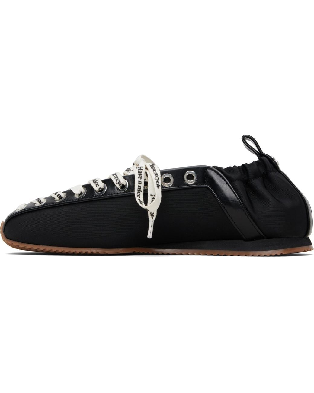Ganni Black Sporty Ballerina Flats