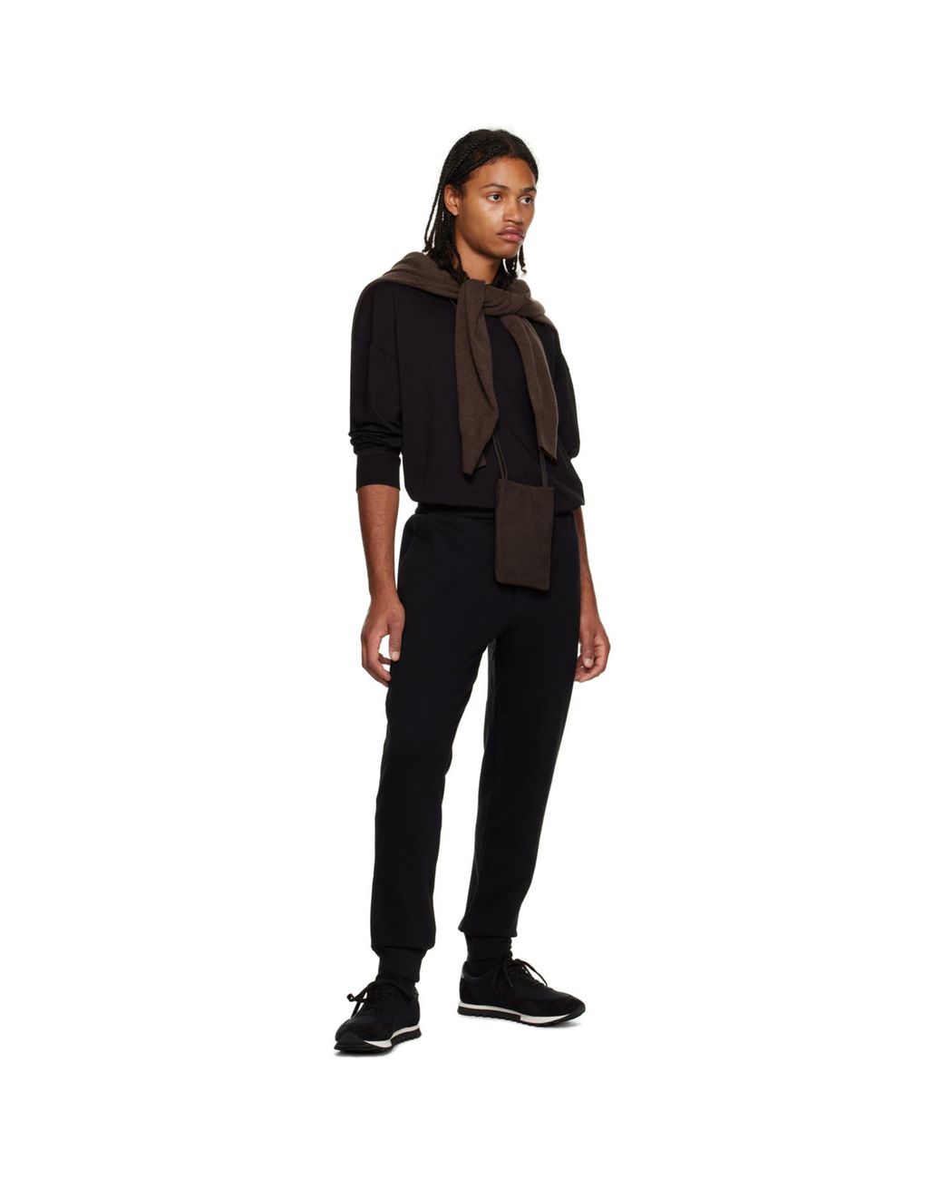 The Row Black Edgar Sweatpants for men