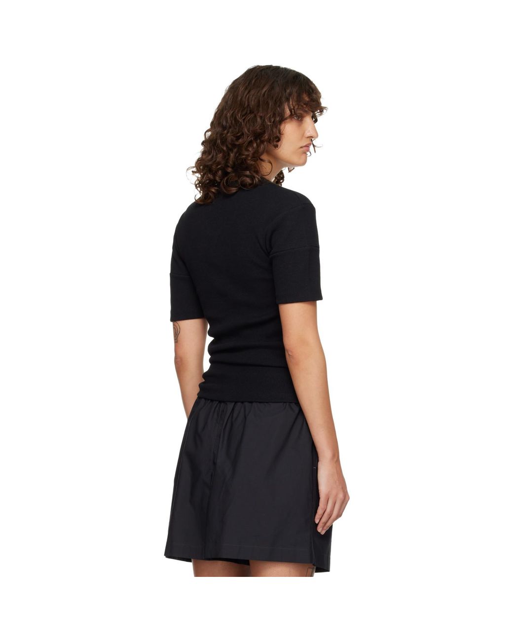 Lemaire Black Fitted Jersey Henley