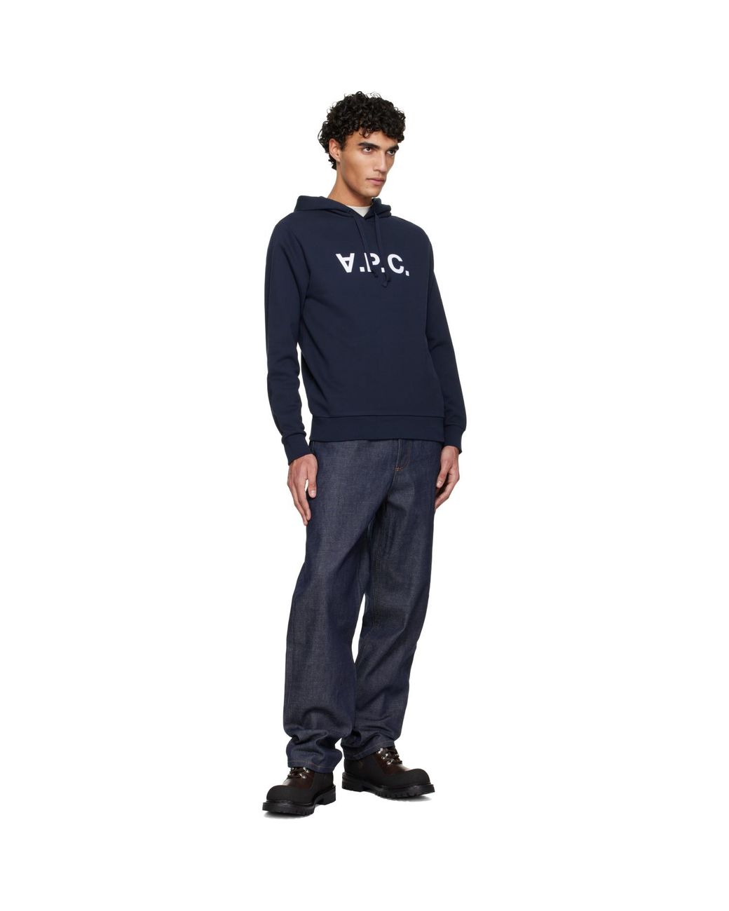 A.P.C. Blue Standard Grand 'Vpc' Hoodie for men