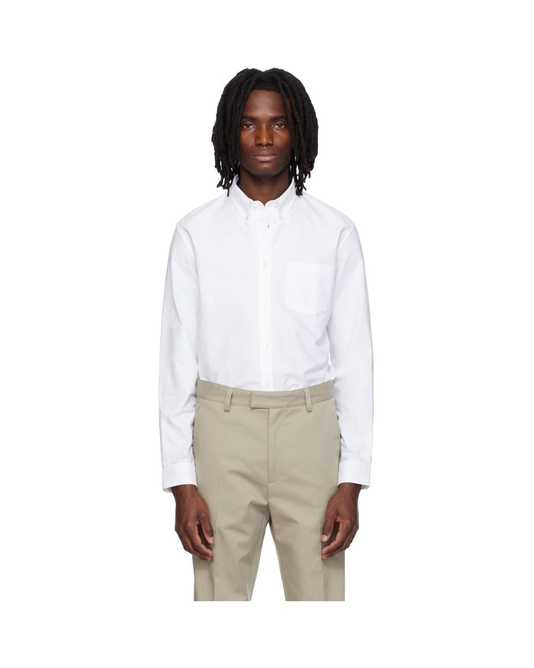 A.P.C. White New Greg Shirt for men
