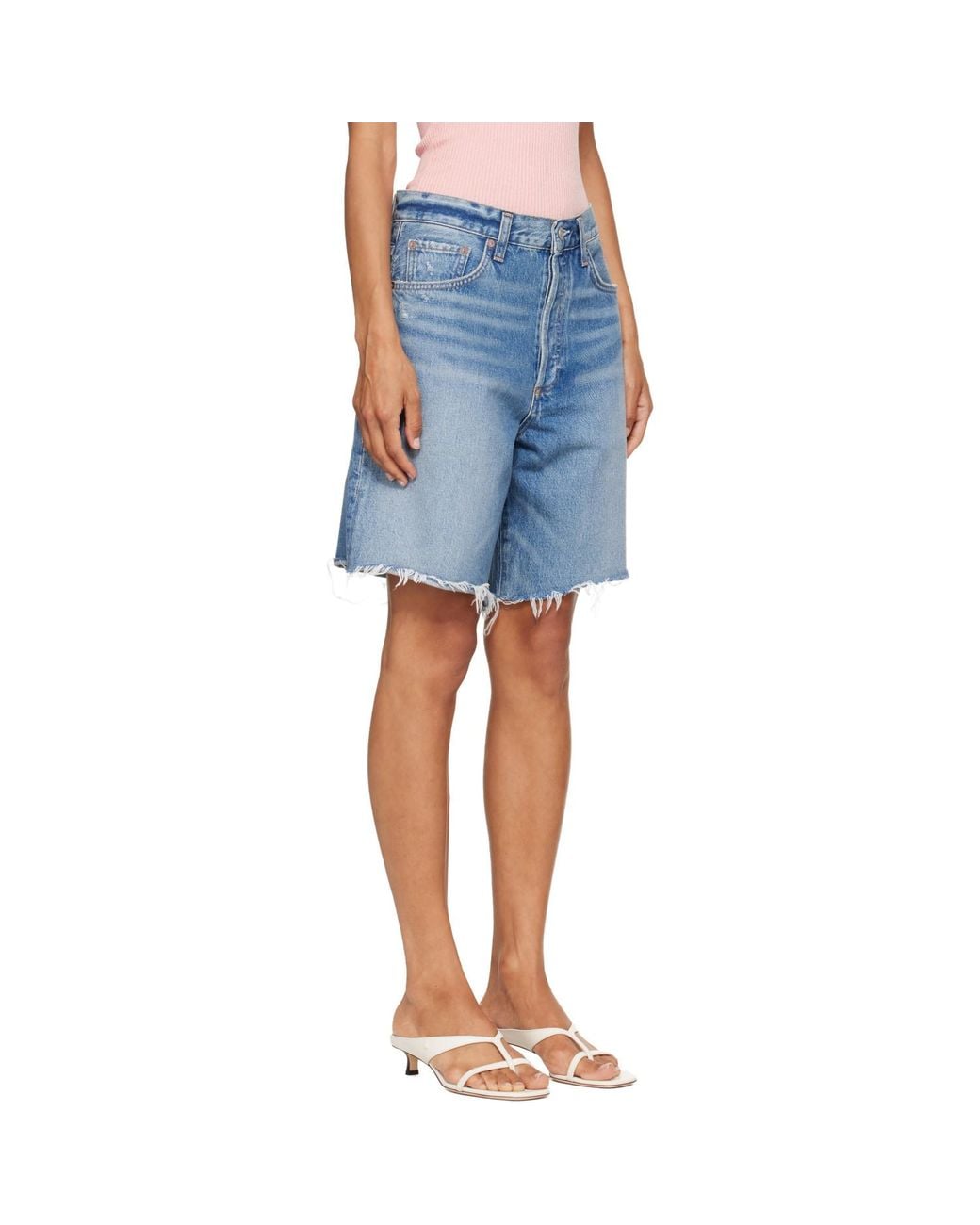 Agolde Blue Indra Denim Shorts