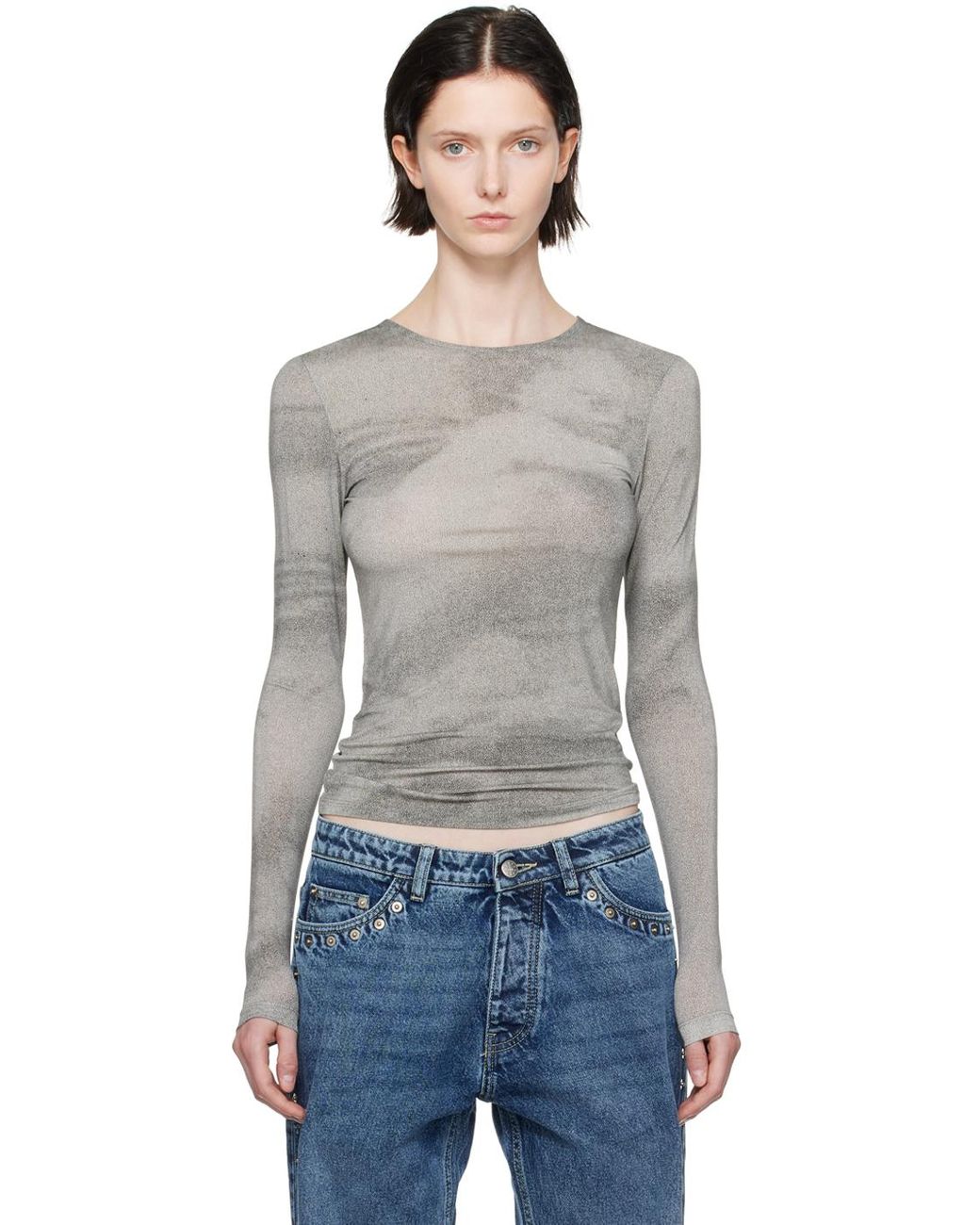 PALOMA WOOL グレー Arcangel 長袖 Tシャツ paloma-wool-CMidGrey-Arcangel-