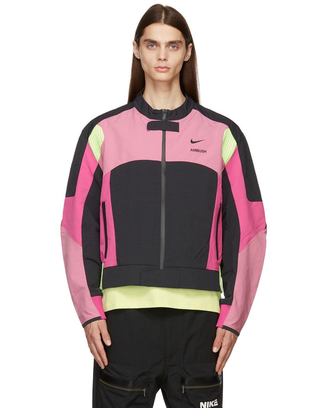 Nike Pink & Black Ambush Edition Satin Bomber Jacket for Men | Lyst Canada