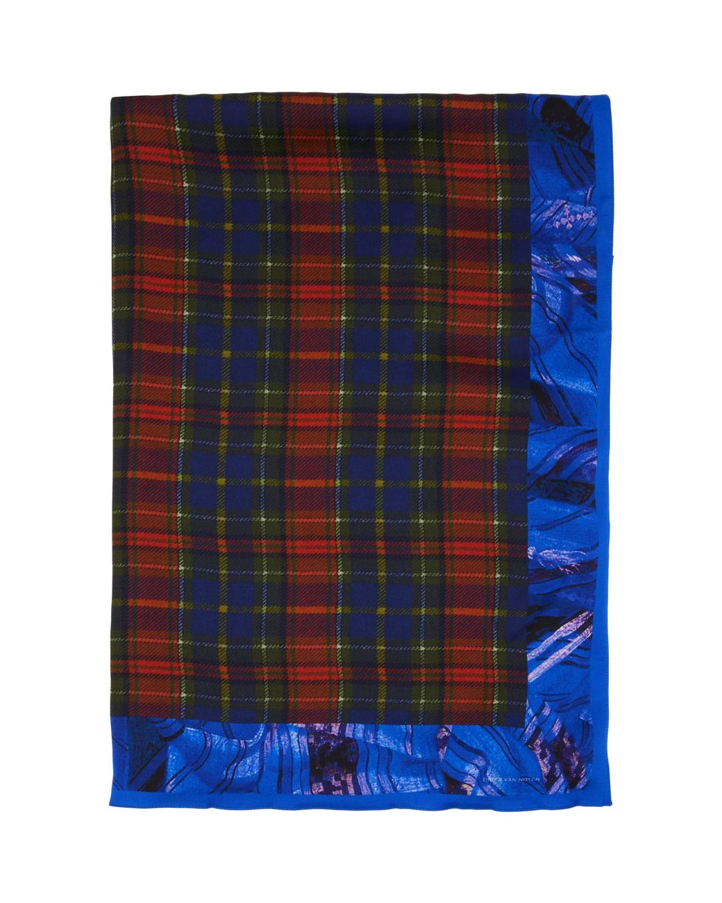 Dries Van Noten Blue Flara Scarf