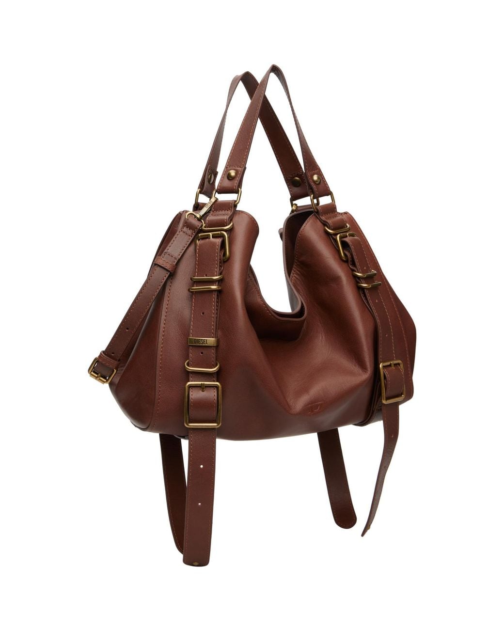 DIESEL Brown D-One Medium Top-Handle Bag