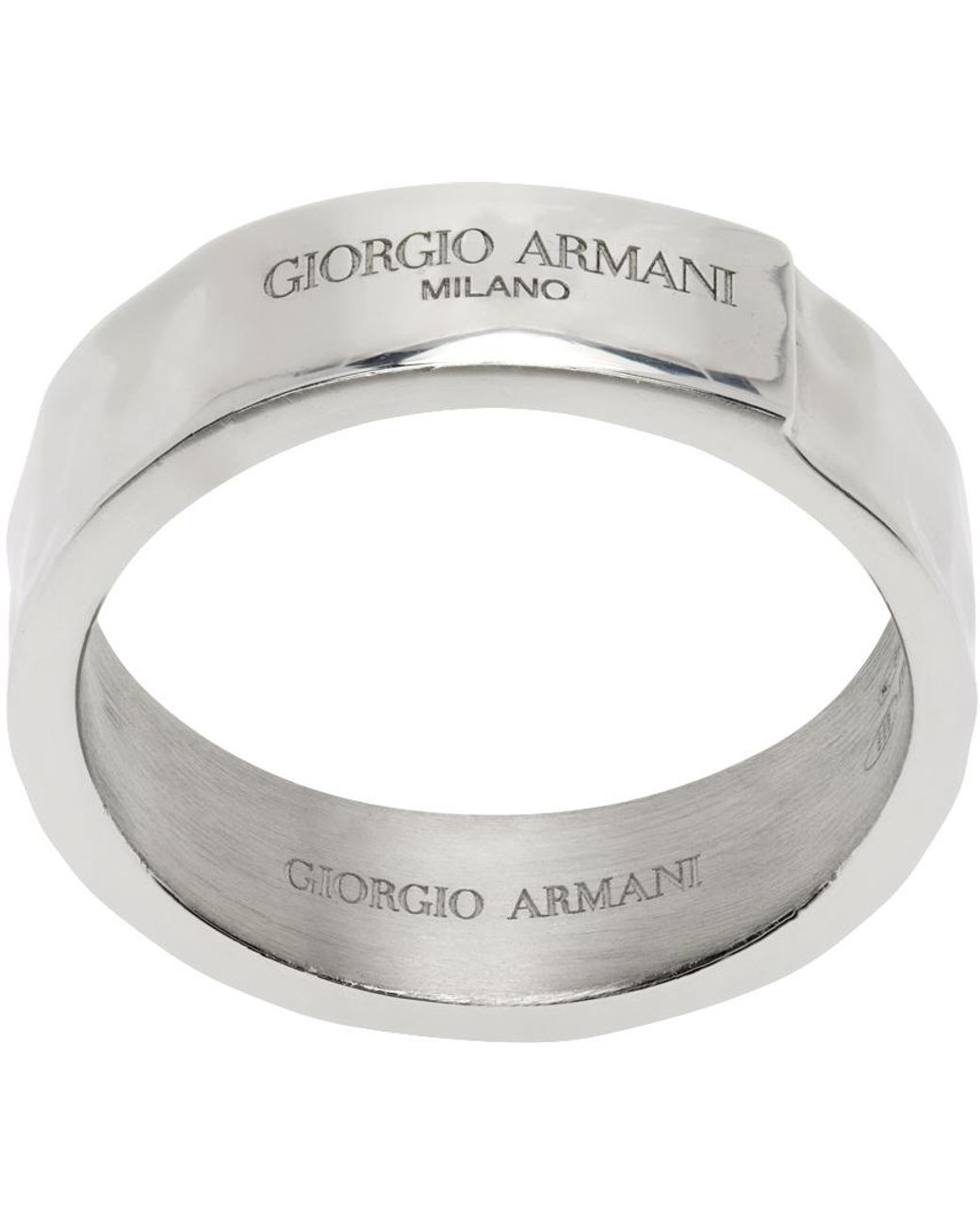 Giorgio Armani Silver Man Ring in Metallic for Men | Lyst Australia