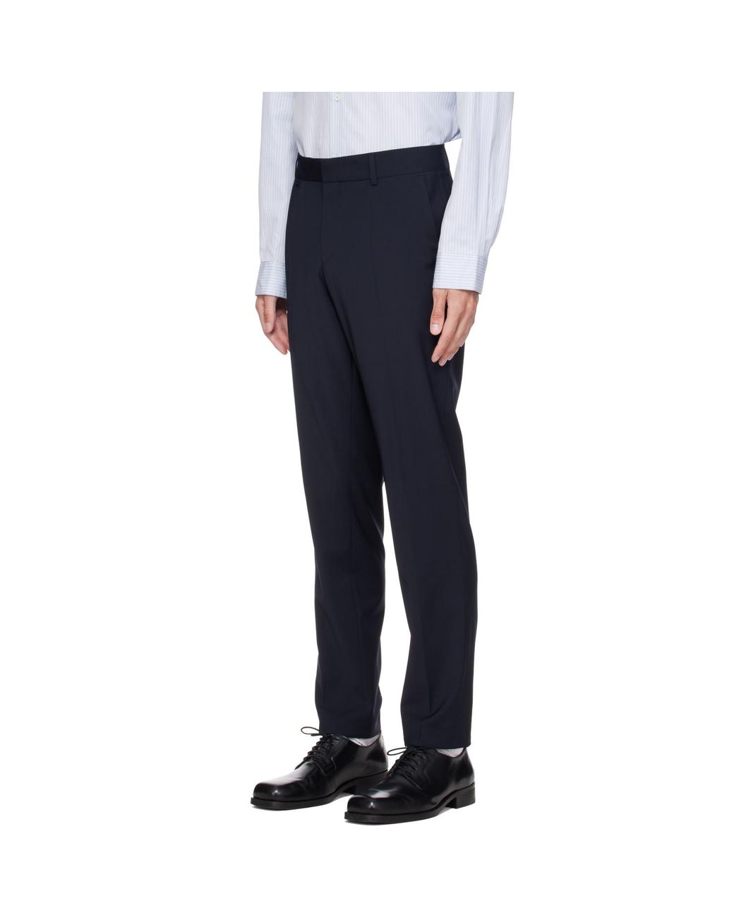 Boss Blue Two-Piece Slim-Fit Stretch Virgin Wool Suit for men