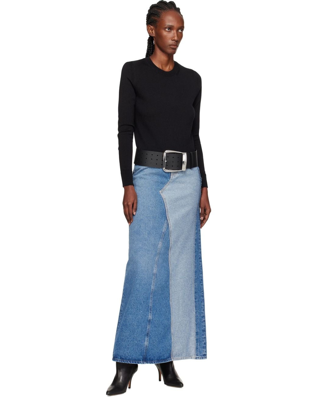 MM6 by Maison Margiela Black Leather Belt