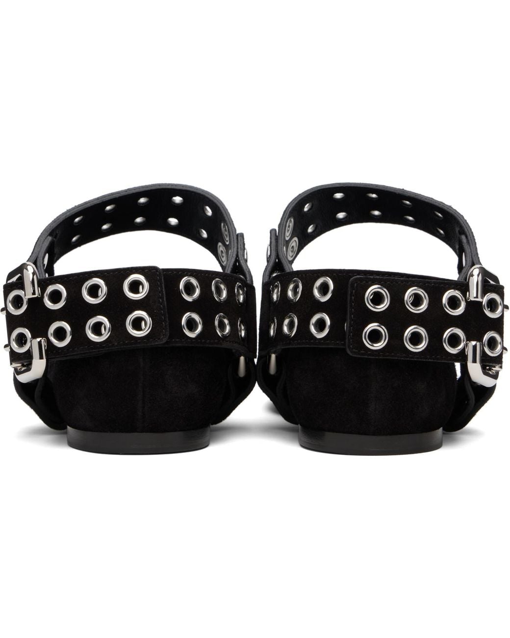 Alaïa Black Suede Ballet Flats 'Biker'