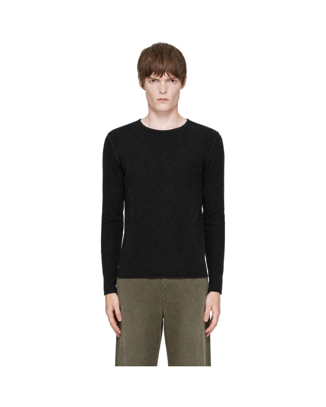 Second/Layer Black Zero Thermal Long Sleeve T-Shirt for men