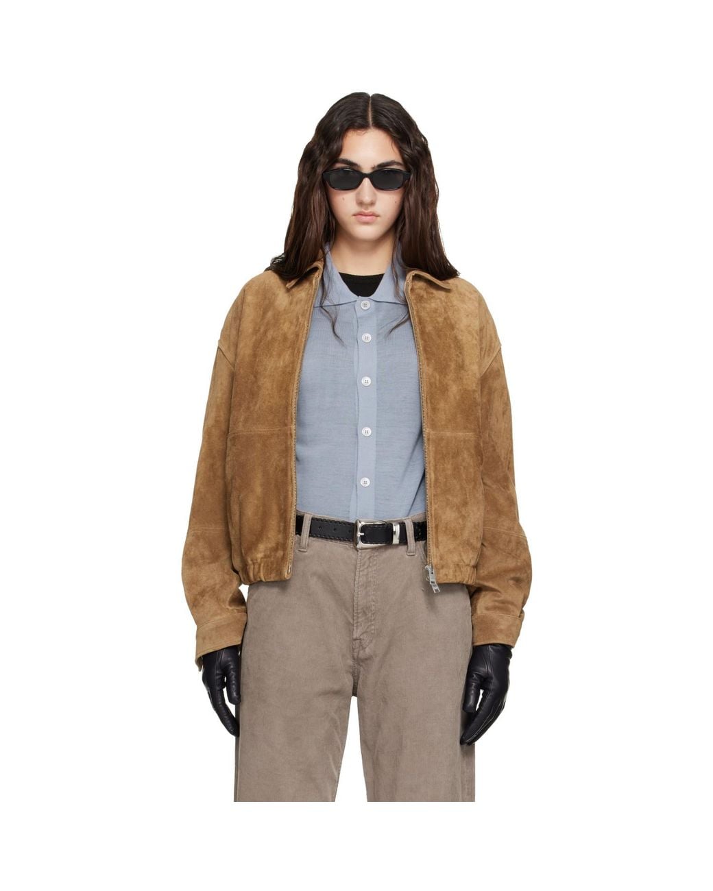 Arma Brown Tan Maddox Gritty Suede Jacket