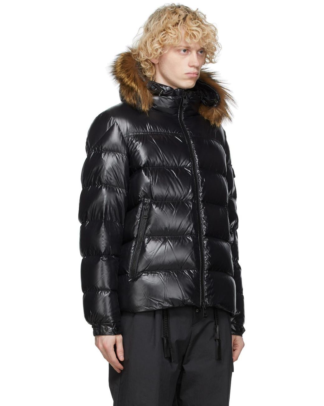 moncler marque jacket black
