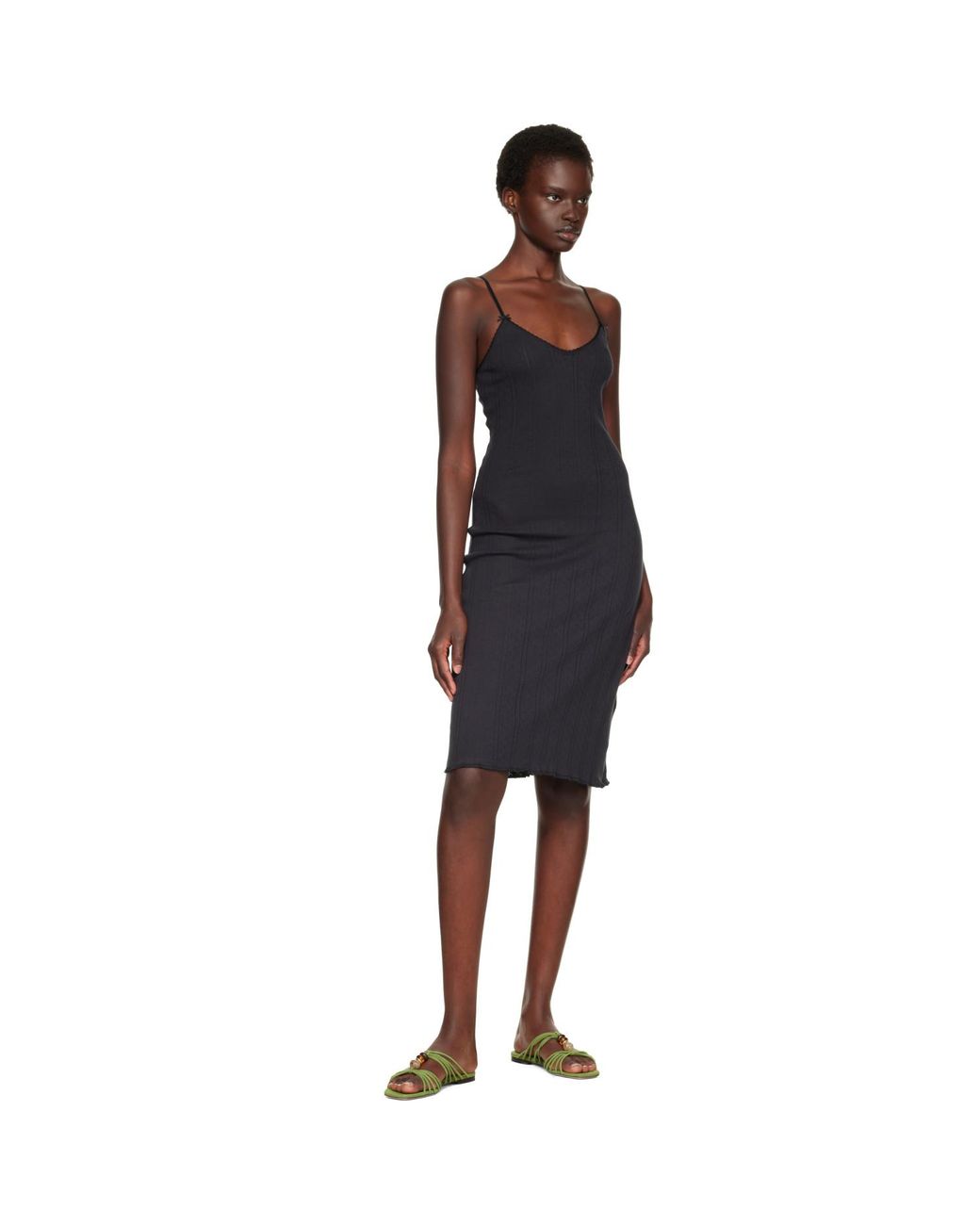 Cou Cou Black 'The Midi Slip' Midi Dress
