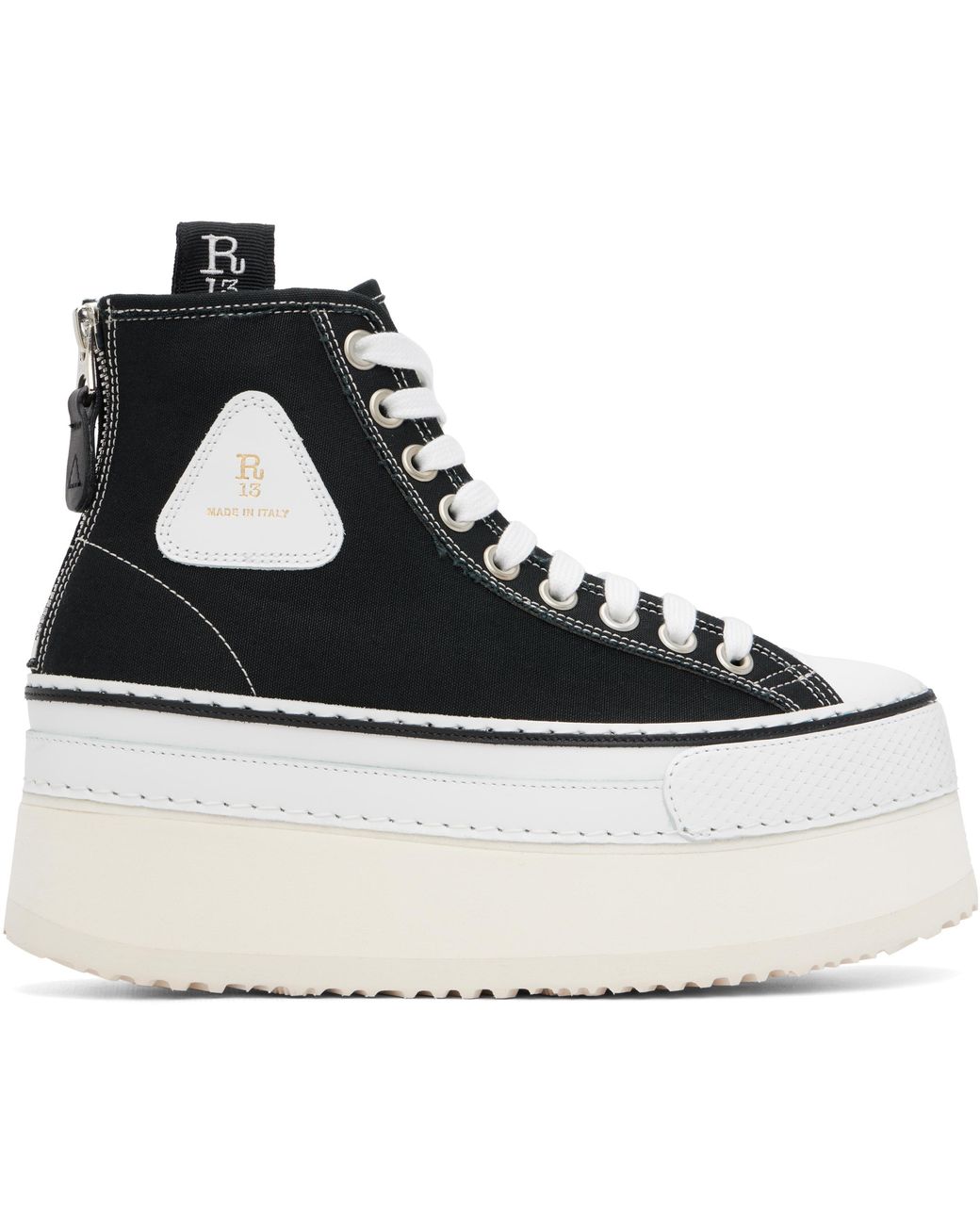 R13 Courtney Platform High Top Sneakers in Black | Lyst