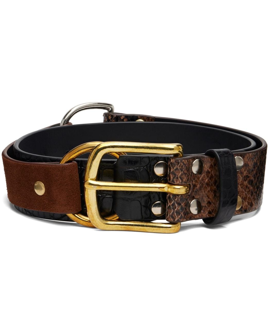 Charles Jeffrey Black Collage Belt for men
