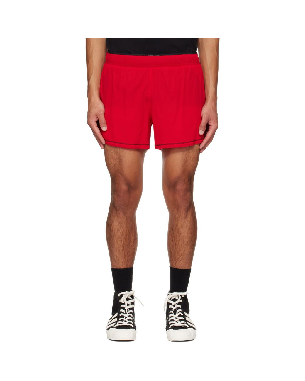 Y-3 Red Chito Edition Graphic Running Shorts for men