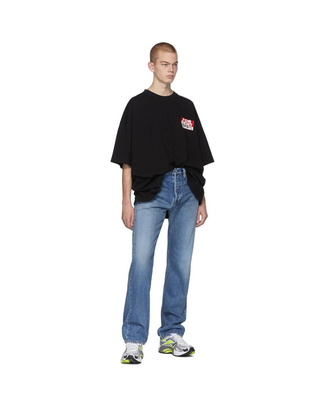 Vetements Cotton Black For Rent T-shirt 