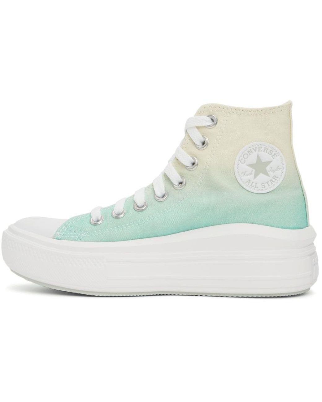 Converse Green & Beige Ombre Chuck Taylor All Star Move Hi Sneakers | Lyst