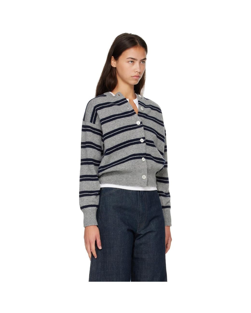 &Daughter Gray Ada Crewneck Cardigan