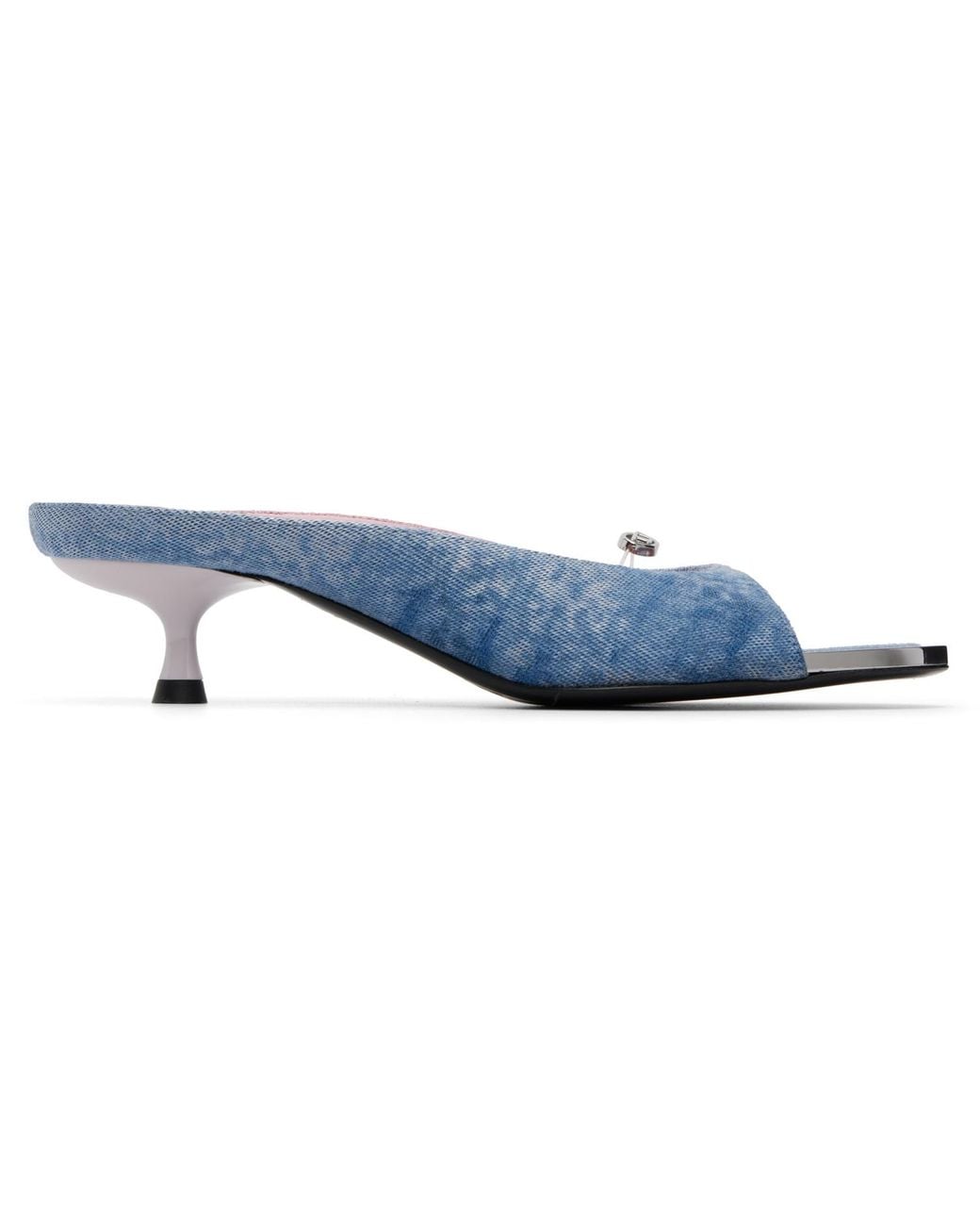 DIESEL Black D-Diam's-Low Denim Mule Heels
