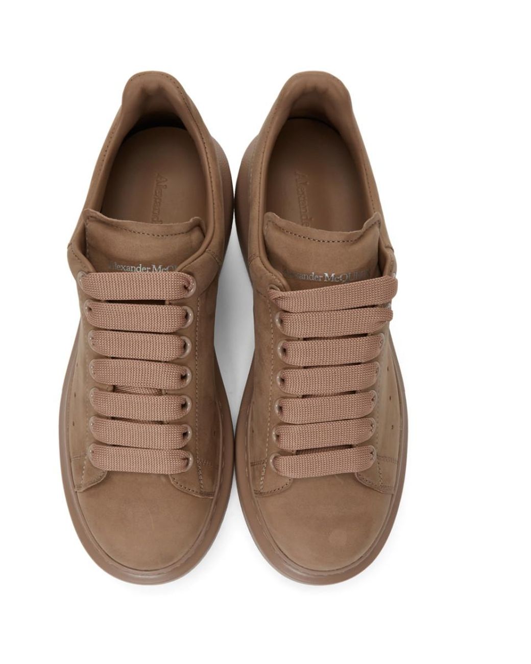 Alexander McQueen Taupe Suede Oversized Sneakers in Brown for Men | Lyst