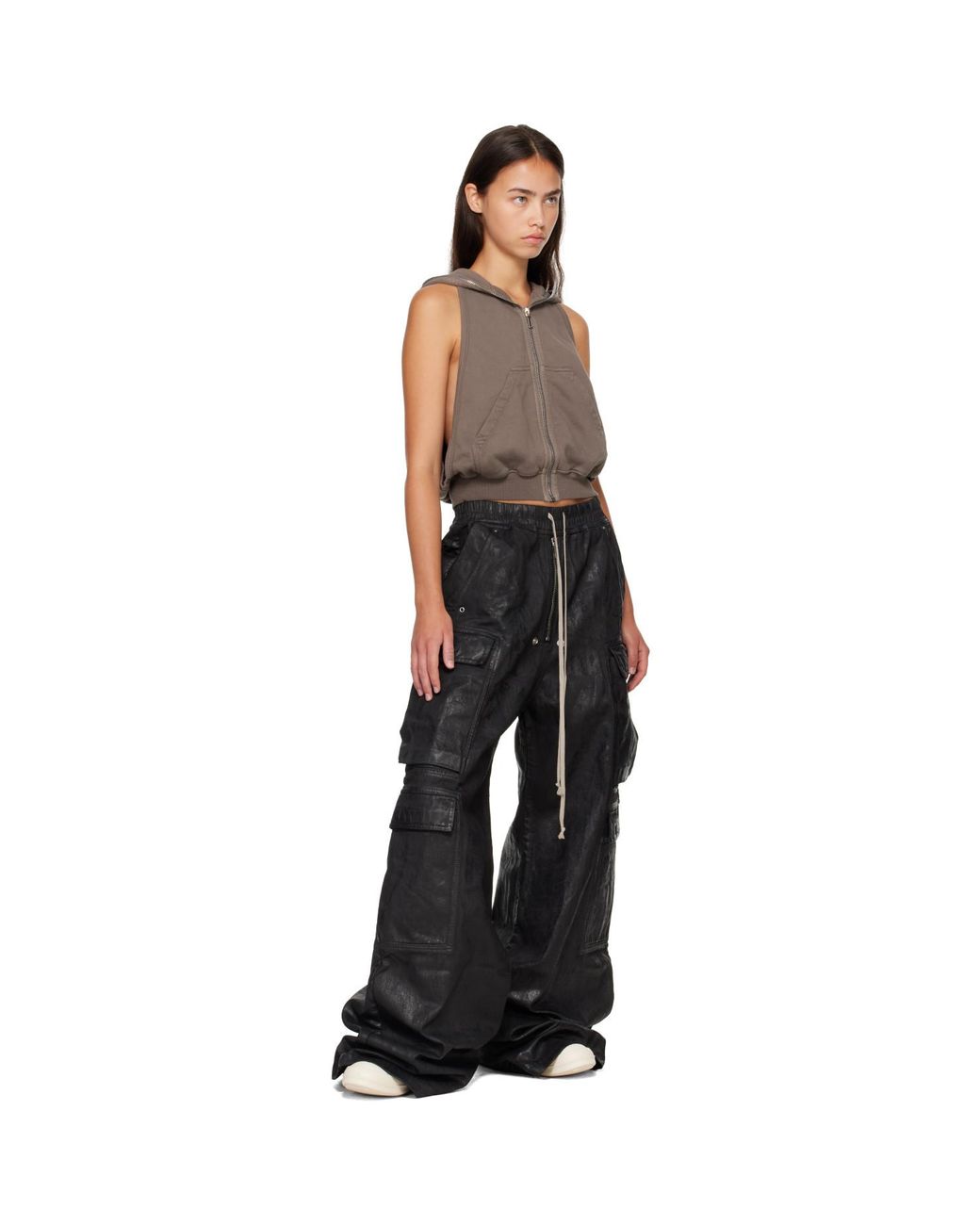Rick Owens Black Tower Cyclops Sl Hoodie