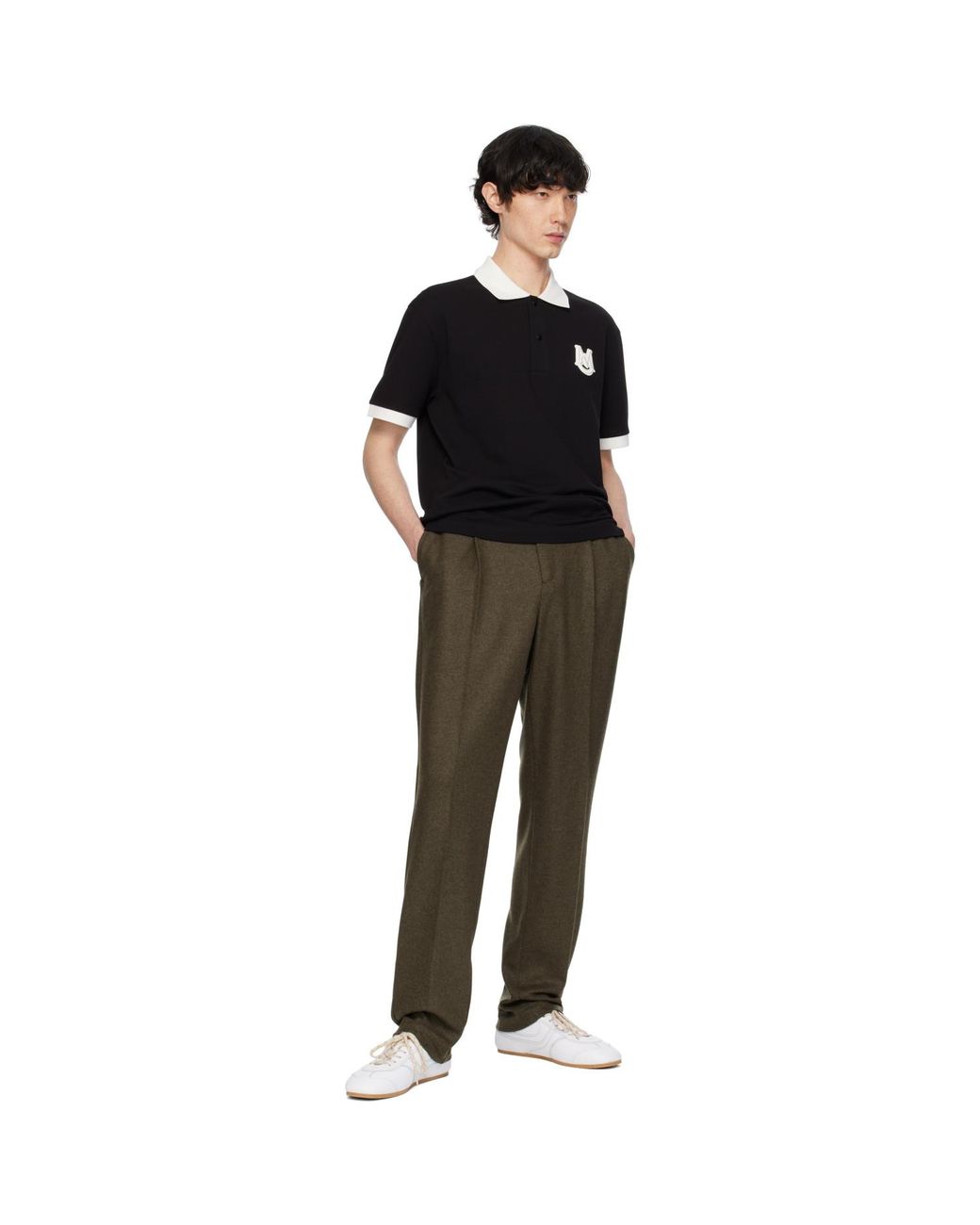 Moncler Black Archivio Ss Polo for men
