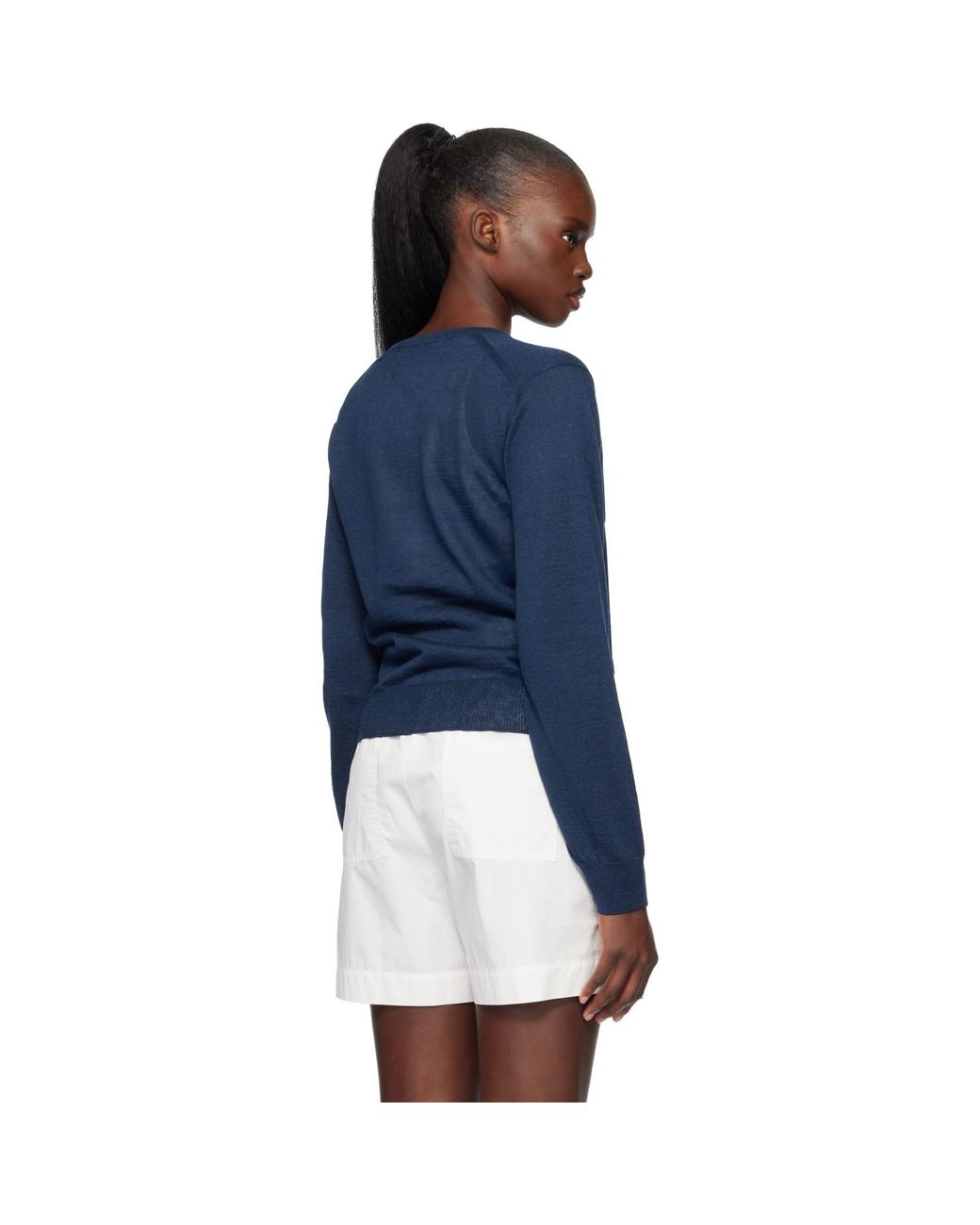 NOTHING WRITTEN Blue Rola Linen Cardigan