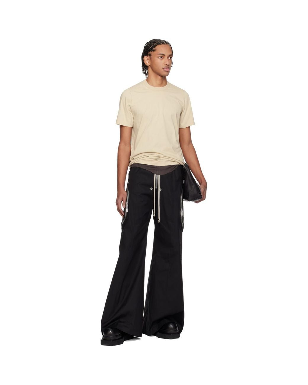 Rick Owens Black Off- Temple Level T-Shirt for men
