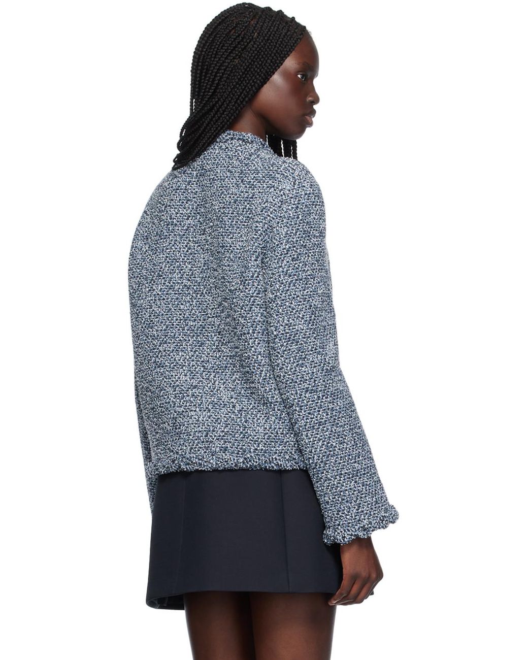 ☆Valentino☆セール☆エンブロイダリーツイード ジャケット Valentino ブルー テクスチャード ツイードジャケット ブルー | Lyst