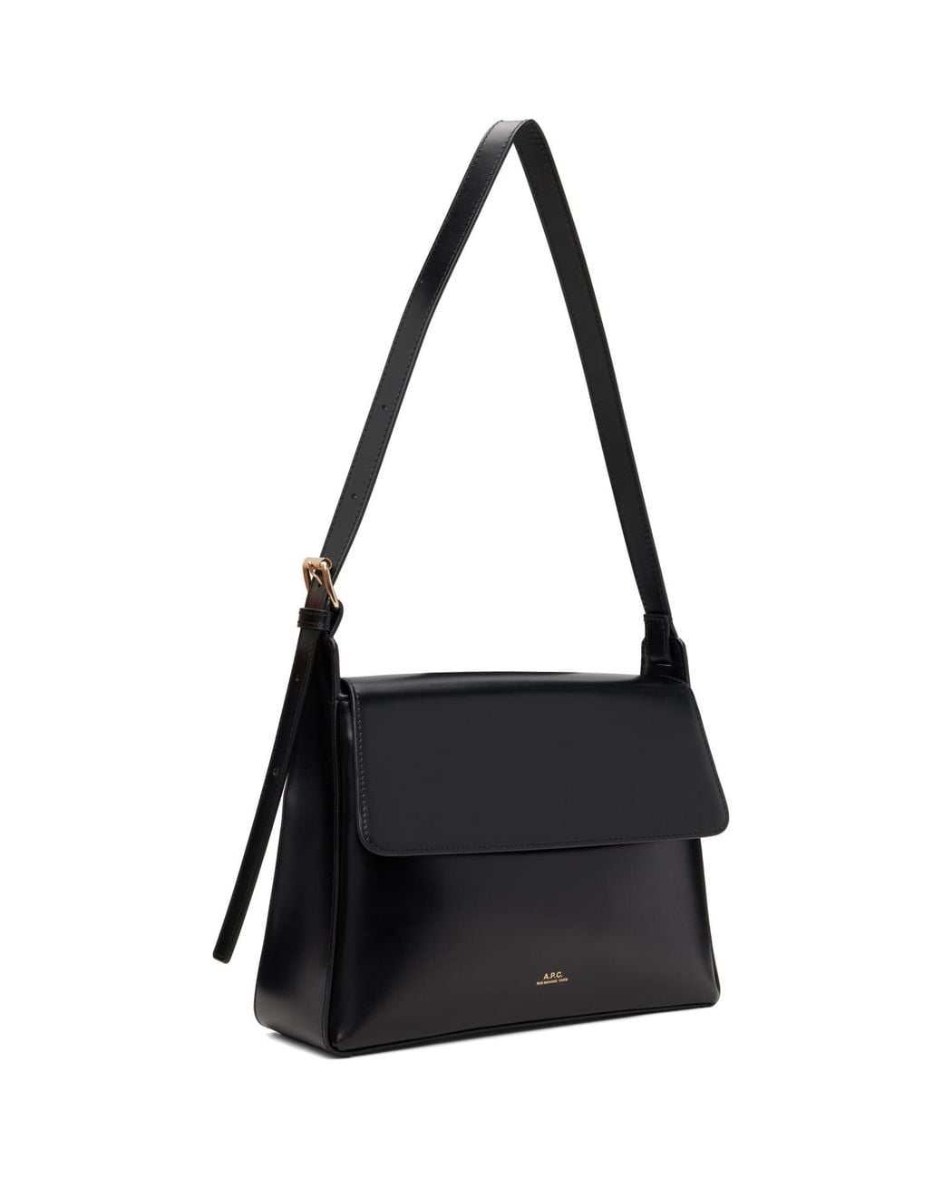 A.P.C. Black Virginie Flap Bag