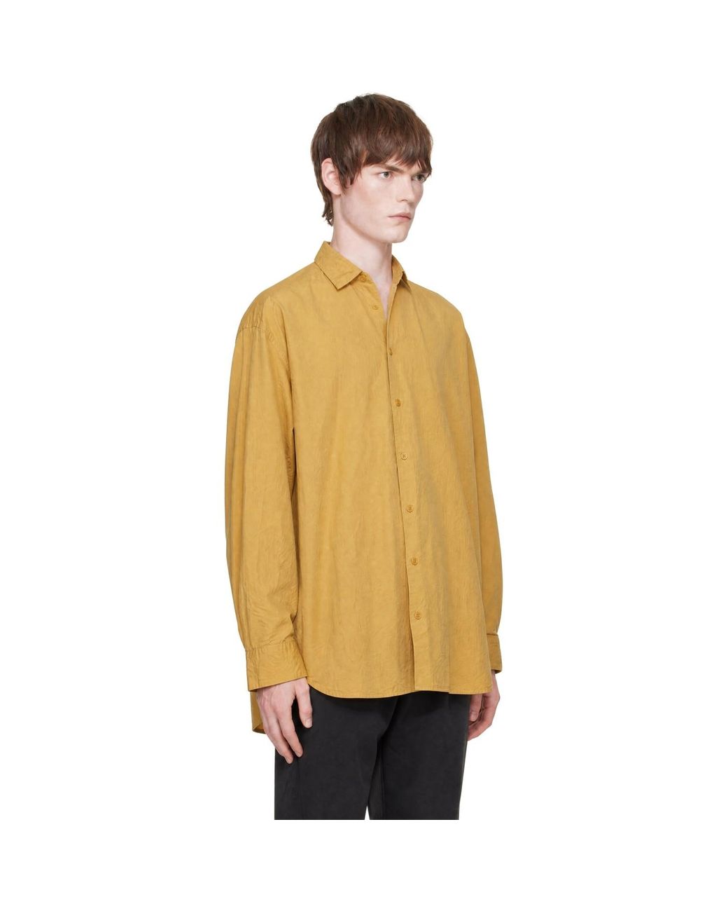 Casey Casey Yellow Hamnet Paper Cot Shirt for men