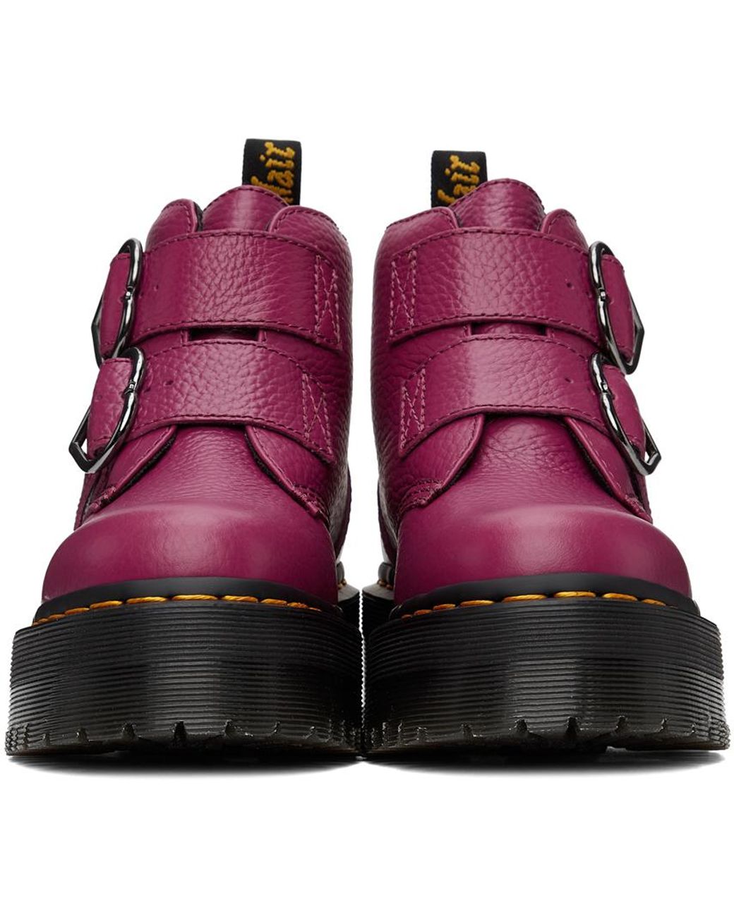 Dr. Martens Devon Heart Platform Boots in Purple | Lyst UK