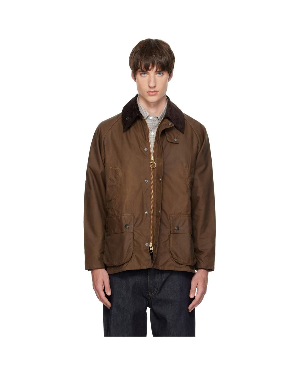 Barbour Brown Bedale Waxed Jacket for men
