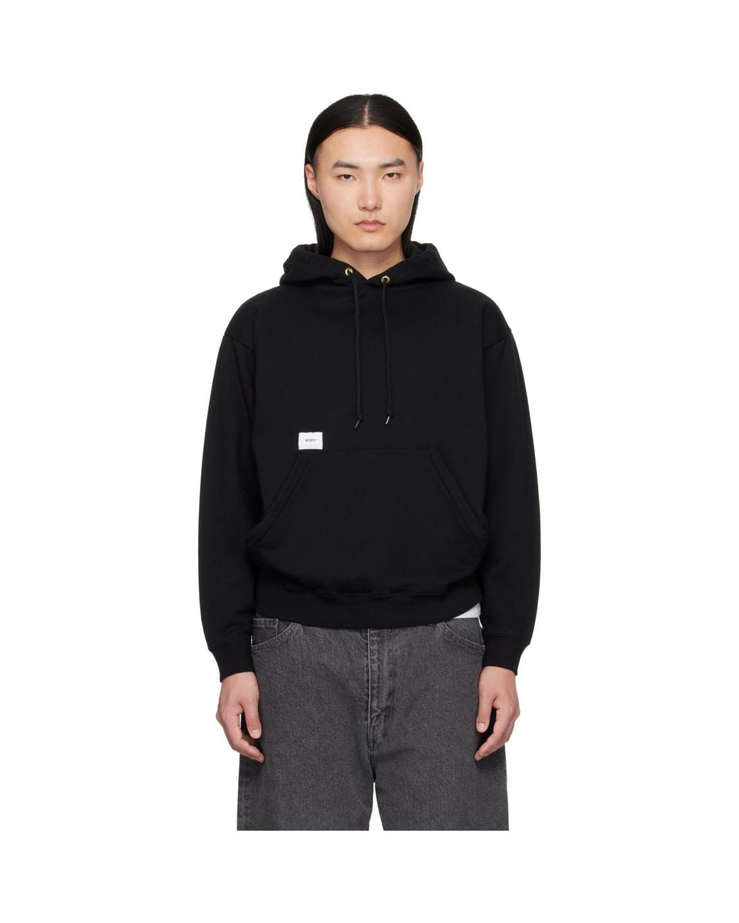 (w)taps Black Sign-Yd Hoodie for men