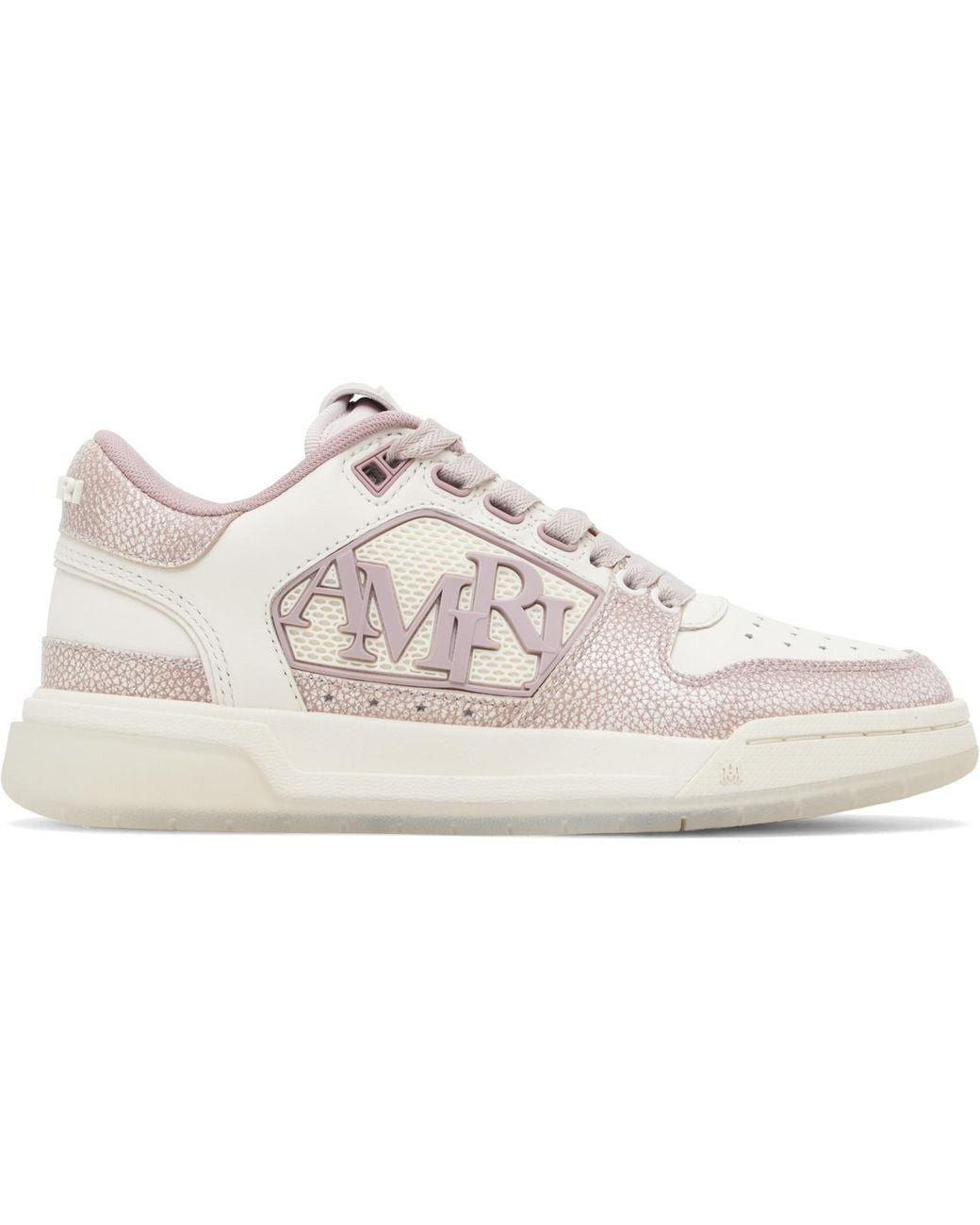 Amiri White Off- Pebbled Classic Low Sneakers