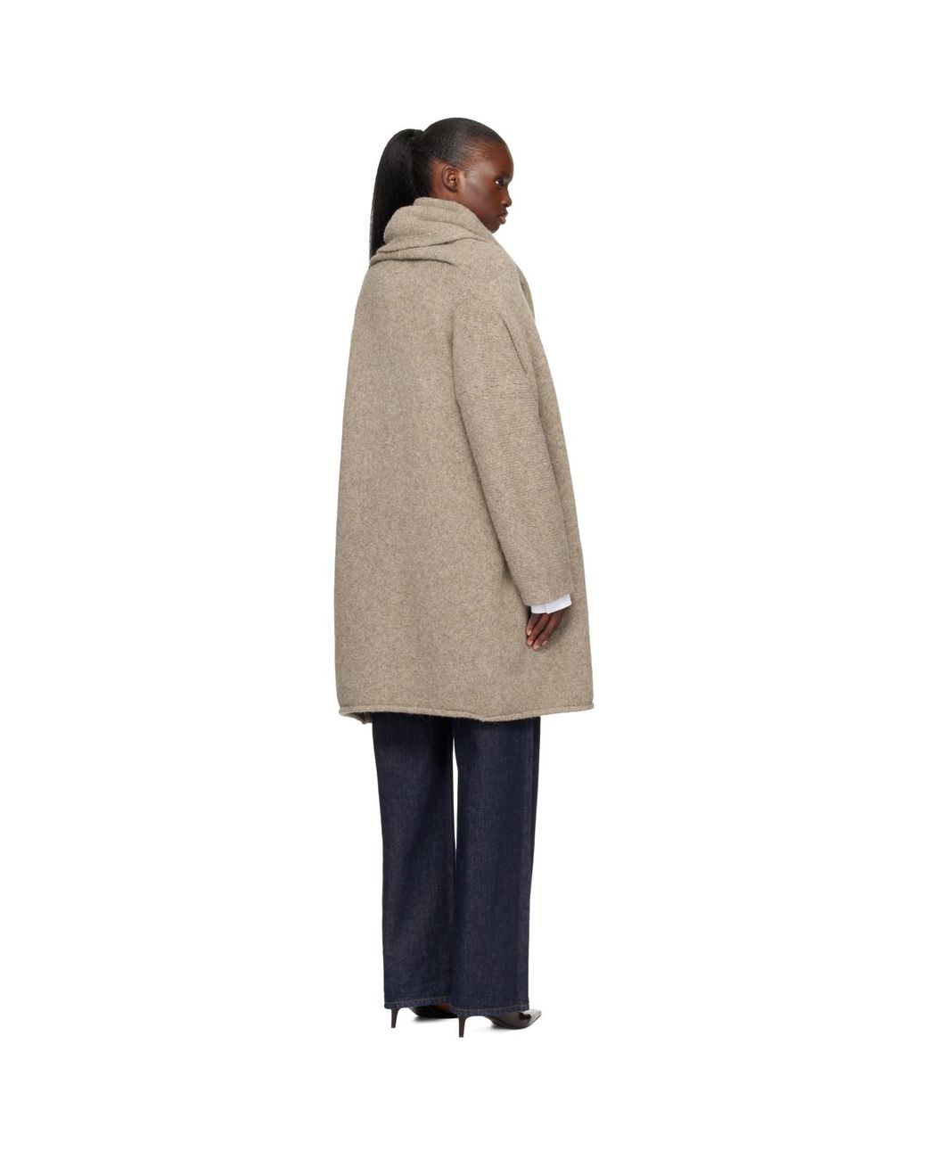 Lauren Manoogian Black Taupe Capote Coat