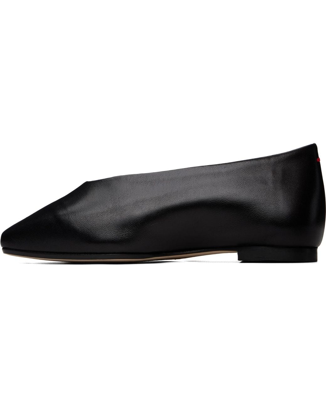 Aeyde Black Betty Square-Toe Ballerina Flats