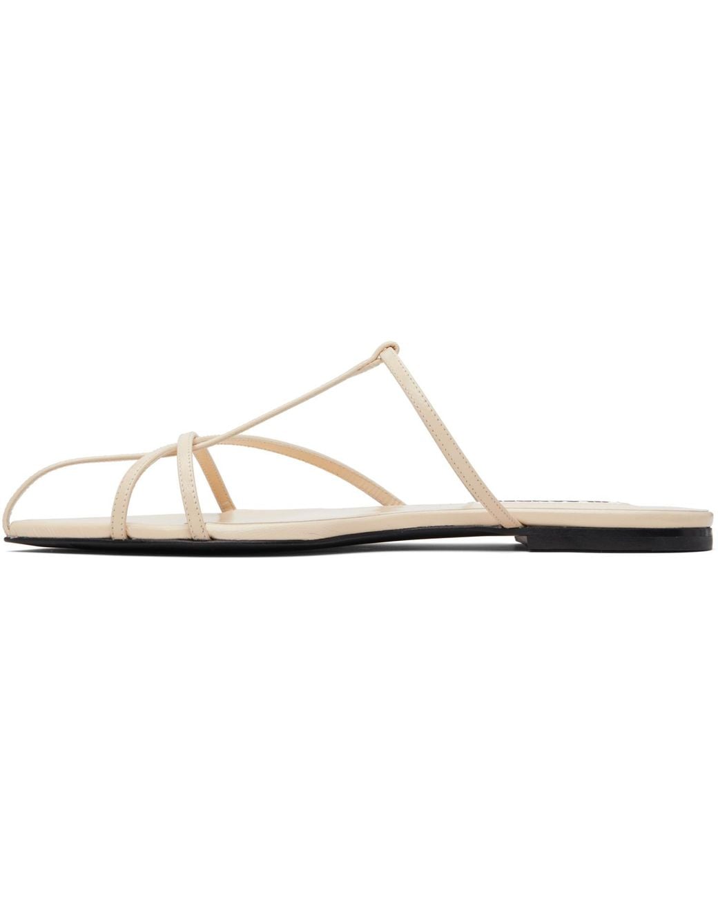 Jil Sander Black Off- Cage Flat Sandals
