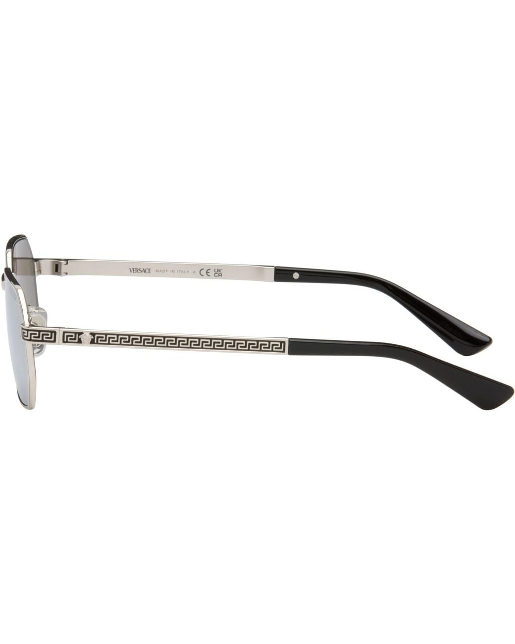 Versace Gray Greca Flow Sunglasses for men