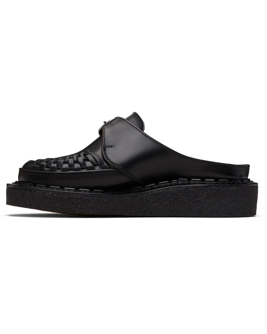George Cox Black Alaska Mule Loafers