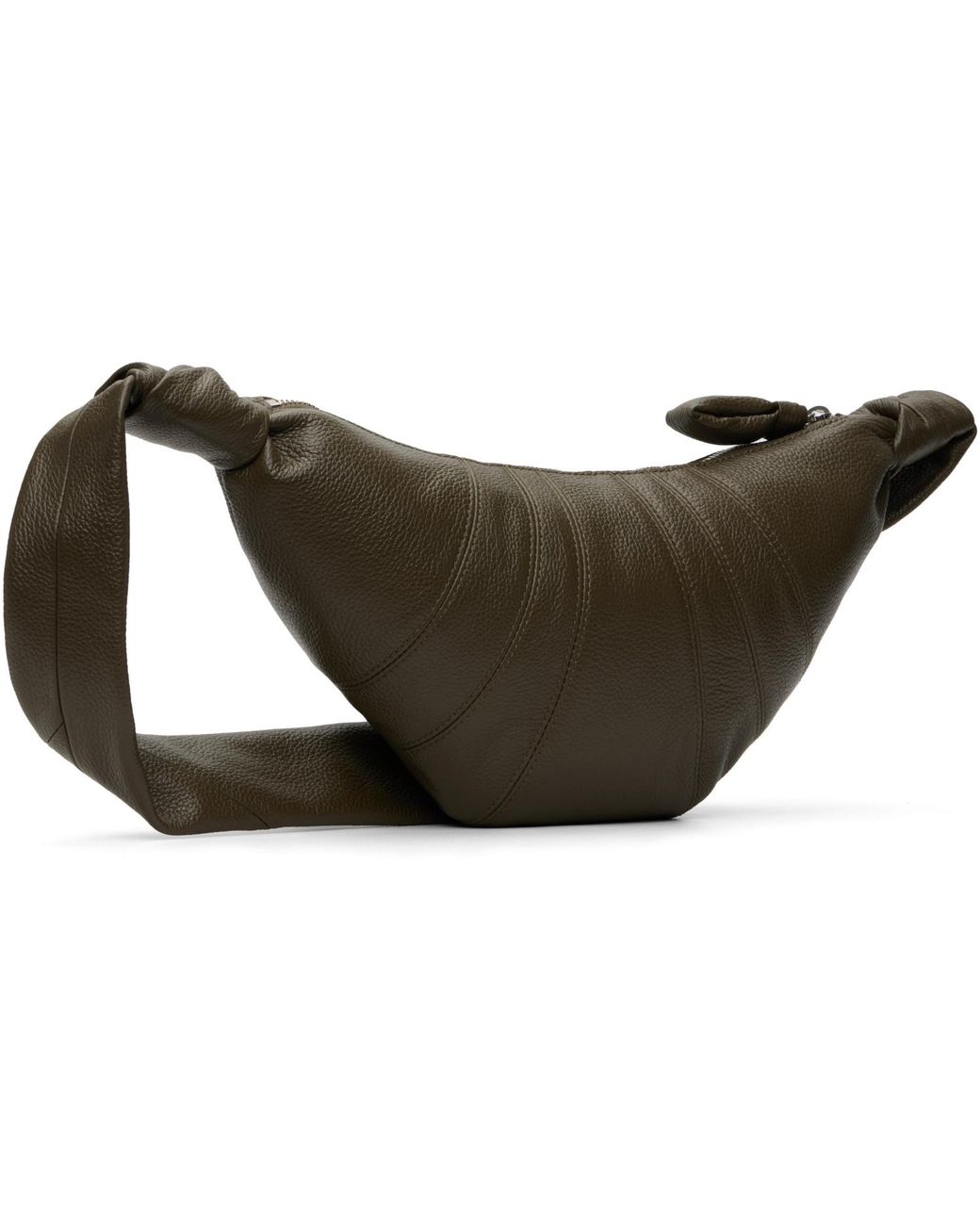 Lemaire Black Khaki Small Croissant Bag for men