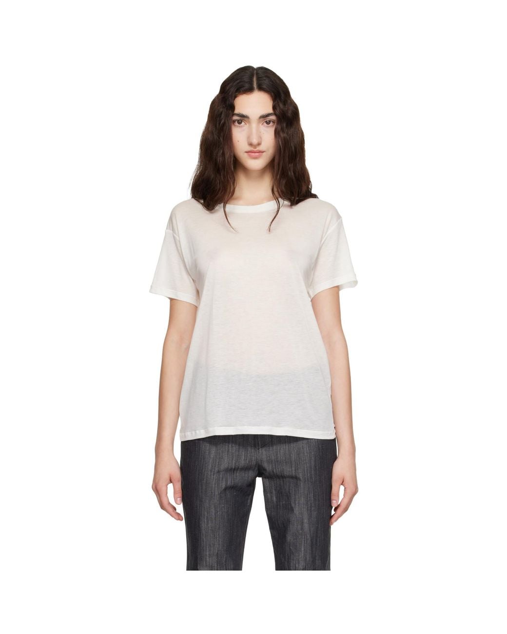 Baserange White Loose T-Shirt